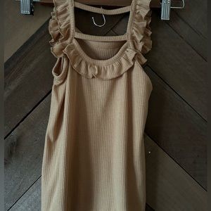Children’s camel coloured short sleeve top. Size 6x
